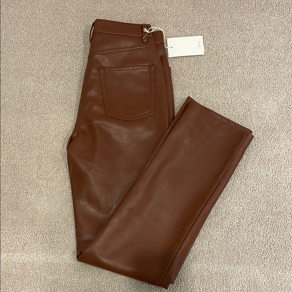Wilfred Brown Vegan Leather Pants